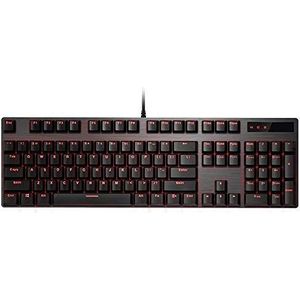 Gamingtoetsenbord, Bedraad USB-optisch toetsenbord met 104 toetsen, rode achtergrondverlichting en zwart