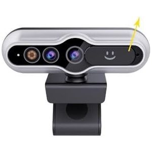 Minicamera for pc, 2K-webcam met gezichtsherkenning, autofocus, computer-USB-camera, compatibel Windows Hello, ingebouwde microfoon