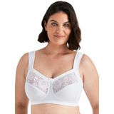 Miss Mary of Sweden Lovely Lace Support katoenen comfortbeha zonder beugel 80E Wit