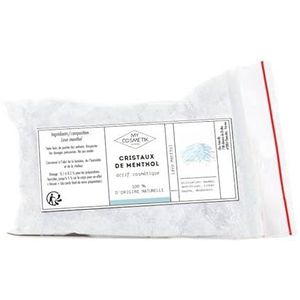 MY COSMETIK - Mentholkristallen - Puur, 100% Levomenthol (L-menthol) - 100% natuurlijk cosmetisch actief ingrediënt - Gemaakt in Frankrijk - 20 g