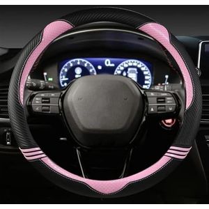 Handig en praktisch Auto Stuurhoes Pu Lederen Decoratie Auto Interieur Accessoires Voor Voor Civic 10th 2016-2022 2023 (Color : Pink)