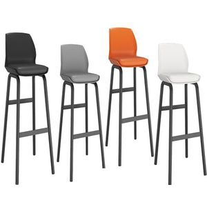 Barkrukken, Met Leer Beklede Barkruk Set Van 4, Barstoelen Met Metalen Frame, Geschikt For Keuken, Lounge, Bar, Kantoor En Meer (Size : 47x44x45cm, Color : Style1)