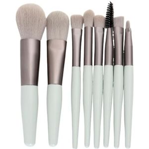 Make-up Kwasten Make-up Kwastenset 8 Stuks For Oogschaduw Foundation Blush Geschikt For Op Reis Make-up Kwasten Draagbare(Grün)