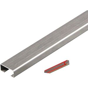 Kabelbeschermer vloer kabelbeschermer, Roestvrijstalen zelfklevende kabelgoot for kabelgoot, wand- en vloerkabelbeheer, veelkleurig, meerdere maten(Silver,1.5m-(60x30mm))