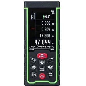 Hand-GPS Afstandsmeter Meetlint Digitale Camera Functie Afstandsmeter Tape Hoekafstandsmeter Meetinstrument Hoge precisienauwkeurigheid (Color : Nero, Size : 50m)