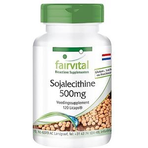 Fairvital | Sojalecithine 500mg - HOOG GEDOSEERD - VEGAN - 120 LiCaps® - sojalecithine
