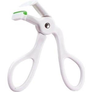 Wide Angle Eyelash Curler, Rimless False Eyelash Curlers, Women's Eyelash Curler Local Curl Long Lasting Styling Makeup Tool (Color : White)