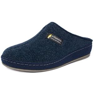 SCHAWOS Vilten pantoffels voor heren, 6030, ideaal voor het hele jaar, marineblauw 24w, 44 EU