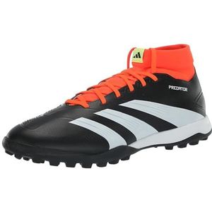 adidas Unisex Predator 24 League Turf Sneaker, zwart/wit/zonne-rood, 9.5 UK, Zwart Wit Solar Rood, 44 EU