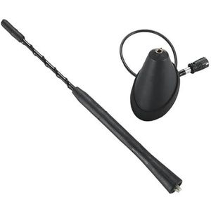 Audio- & videoantennes voor auto Geschikt voor VW, geschikt voor Polo MK4, geschikt voor Audi 9 inch universele auto anti-geluid zweep dakmast AM/FM antenne + basis Auto-antenne