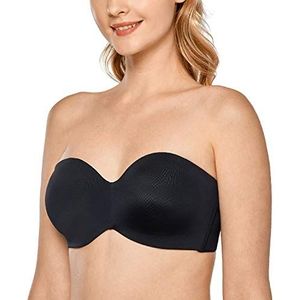 DELIMIRA Strapless-bh Voor Dames Zonder Beugel Minimizer Met Beugel Plus Ondersteuning Voor Maten zwart 70H