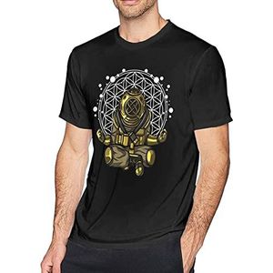 Ocean Diver Zen Yoga Men's Short Sleeve Summer Casual overhemden(Small)
