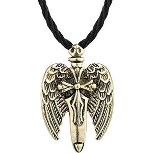 Geschenken voor mannen Wolf ketting for mannen, retro Wolf kompas amulet ketting, Noorse Wolf hoofd hanger ketting met 23,6"" ketting, vintage Wolf Rune ketting, punk dierlijke Wolf hangers (Color : G