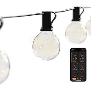 FlinQ Smart LED Lichtslinger Multicolor | Lichtsnoer buiten met 20 LED lampen | 18 meter | IP44 Waterdicht | Binnen & buiten