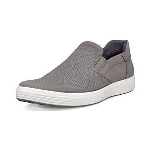 ECCO Men's Soft 7 Easy Slip On Sneaker, Steel, 12-12.5