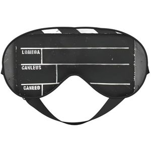 Klassieke Film Dakspaan Zwarte Print Outdoor Reizen Stijlvolle Oogmasker Verstelbare Slaap Camping Meditatie Ontspanning
