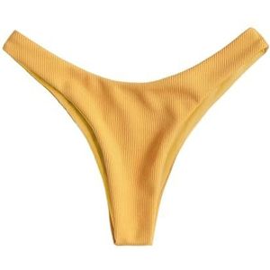 XPJYUA Bikini dames badpak sexy gedeelde bikini voor dames, badpak, badpak voor dames, 01 gele onderkant, S