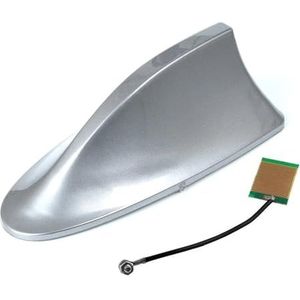 Audio- & videoantennes voor auto Universele antenne voor auto's, haaienvin, dak, FM/AM-signaalfunctie, beschermende antennes, geschikt voor alle auto's Auto-antenne(Silver)