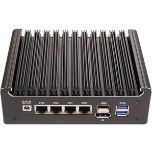 HSIPC Alder Lake N100 quad-core firewall micro-applicatie, mini-computer, nanocomputer, router pc met 16G RAM, 256G, SSD, 4*i226-V RJ45, AES-NI-poort