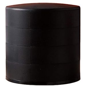 Sieradendozen 360 ° roterende sieradendoos Box Rhombus Design Ringen Ketting Armband Oorbellen Sieraden (Size : Jewelry Box With Lid F)
