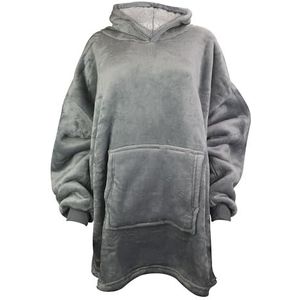 Sleep Snob Dames Snuggle Hoodie Ultra Zachte Oversized Hooded Deken Voor Winter, Zilver, one size