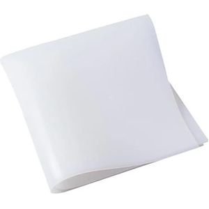Massief Rubber Sheet Board， Polyurethaan elastisch rubbervel PU 0,3-8 mm melkachtig wit siliconenvel 500x500 mm verpakking van 11(1mm)