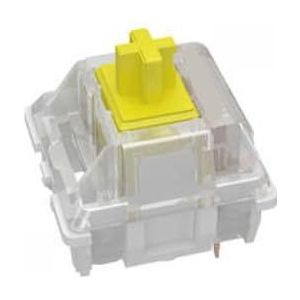 QPSJXN RGB mechanisch toetsenbord SMD Switches 3Pin Clicky Tastyle Opties Zwart Wit Groen Geel Rood Blauw Compatibel met GK61 GH60 (Yellow)