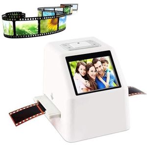 Film- en diascanner, 32G SD-kaartopslag, 2,36-inch LCD-scherm, 35mm/135mm diafilmconverter, ondersteunt bewerken en afspelen
