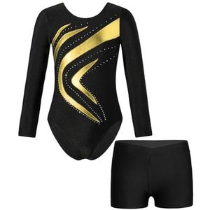 JMORCO - Turnpakje - Goud - Gymnastiek - Lange Mouwen - Dancewear Sets