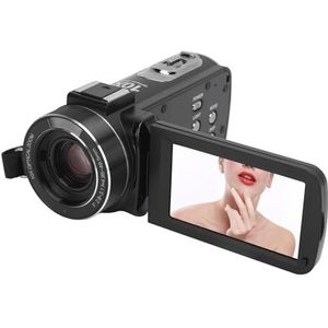4K-videocamera-camcorder, 3MP HD Digitale Videorecordercamera, 10x Optische Zoom, 3-inch IPS Aanraakbaar Scherm, 180 Graden Rotatieschermvideorecorder voor Reizende Vloggen