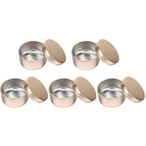 Aluminium blikken, 5 stuks aluminium potten, balsemblikken, cosmetische containers, kleine ronde kaarsen, apothekerspotten for make-updoos