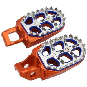 voetsteunen motorfiets CNC Aluminium Voetsteunen Pedalen Voetsteunen Voor TC 85 Voor TC 125 Voor FC 250 Voor FC 450 Voor TE 150 Voor TX 125 Voor TX 300 Voor FS 450 Motorfiets Voetsteun(Oranje)