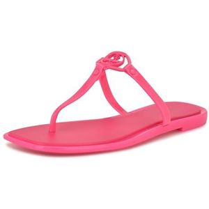 Nine West Dacota platte sandaal voor dames, Neon Roze 660, 35 EU