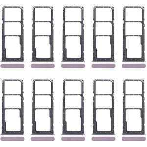 ZZjingli for Realme Narzo C71 4G RMX5303 10 stuks SIM-kaarthouder + SIM-kaarthouder + Micro SD-kaarthouder (zilver) (paars) (donkergroen)(Purple)