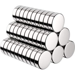 BUSATIA Magneten, 60 stuks ronde magneten voor magneetbord, whiteboard, magneetbord, prikbord, incl. opbergbox (10x3 mm)
