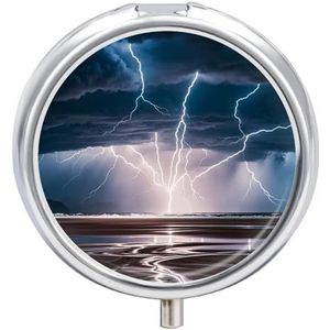 Ronde pillendoos 3 compartimenten draagbare medicijnpillendoos één maat pillendoos voor zakpillenorganisator en vitaminecontainers voor reizen