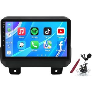 Android 14 Autoradio Stereo voor J-eep Wrangler JL/Gladiator JT(2018-2023) 9-inch Touchscreen Multimedia Speler met Draadloze Carplay GPS Navigatie FM RDS Bluetooth 5G-WiFi SWC DSP,M100s