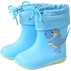 Regenschoenen for jongens en meisjes, regenlaarzen, waterdichte schoenen, antislip regenlaarzen(Color:Blue velvet,Size:Size 19/19cm)