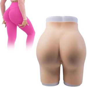 Adima Siliconen Nep Butt Broek Heup Enhancer Ondergoed Open Kruis Lichaamscontour Slipje voor Crossdresser,Wheat
