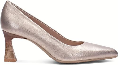 Hispanitasvoor vrouwen. HV254105 Bronzen Dalia Leren Schoenen (37), Leer, 5 tot 8 cm, Geen, Casual, Feest, Klassiek, Brons