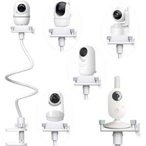 Babyfoonhouder, universele babycamera-, babyfoonhouder, babymonitorhouder, zonder boren, verstelbare babycamerastandaard voor de kinderkamer, compatibel met de meeste babyfoons