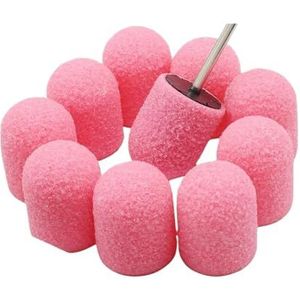 Schuurkapjes Nagelschuurdoppen met opbergdoos, verpakking van 30/50 stuks, 2 rubbers, veelkleurig(Indigo)