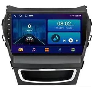 Android 14 Autoradio 9 inch touchscreen voor Hyundai Santa Fe 2013-2017 Autoradio Navigatie met Carplay met GPS navigatie Bluetooth FM USB Steering Wheel Control(X9 8G+256G)