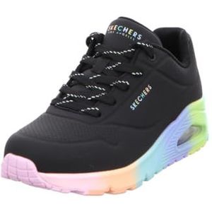 Skechers UNO Rainbow Souls, lage sneakers voor dames, zwart Bkmn, 35 EU