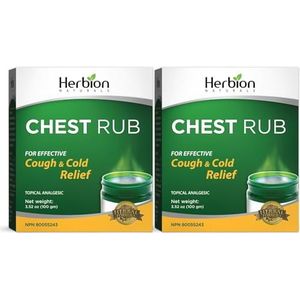 Herbion Naturals Chest Rub, 100gm-topische oplossing voor verzachtende verlichting-pak van 2