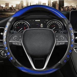 Handig en praktisch Stijlvolle Antislip Lederen Auto Stuurhoes Decoratie Cover Accessoires Voor Toyota Voor Corolla 2018 2019 2020 (Color : Blu)