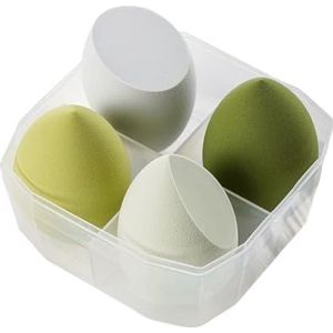 Make-upsponzenset | 4 latexvrije make-upsponzen - Schoonheidsspons voor het perfect aanbrengen van vloeistoffen, crèmes en poedercosmetica Bittu