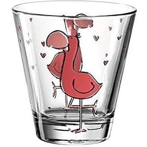 Leonardo Bambini drinkglas, kinderbeker van glas met diermotief, vaatwasmachinebestendig sapglas, 1 stuk, 215 ml, 017904