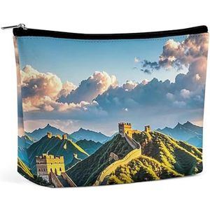 NKJJSTES Grote Capaciteit Kosmetische Zak Waterdichte Kosmetische Organizer Jet Fighter Cosmetische Accessoires Organizer voor Vrouwen/meisje, De Grote Muur van China, Eén maat