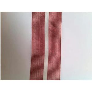 3,5 cm ultradunne rode witte streep elastische band ondergoed naai kant taille kledingstuk accessoire riem singelband DIY riem rubberen band-rood-20Yards